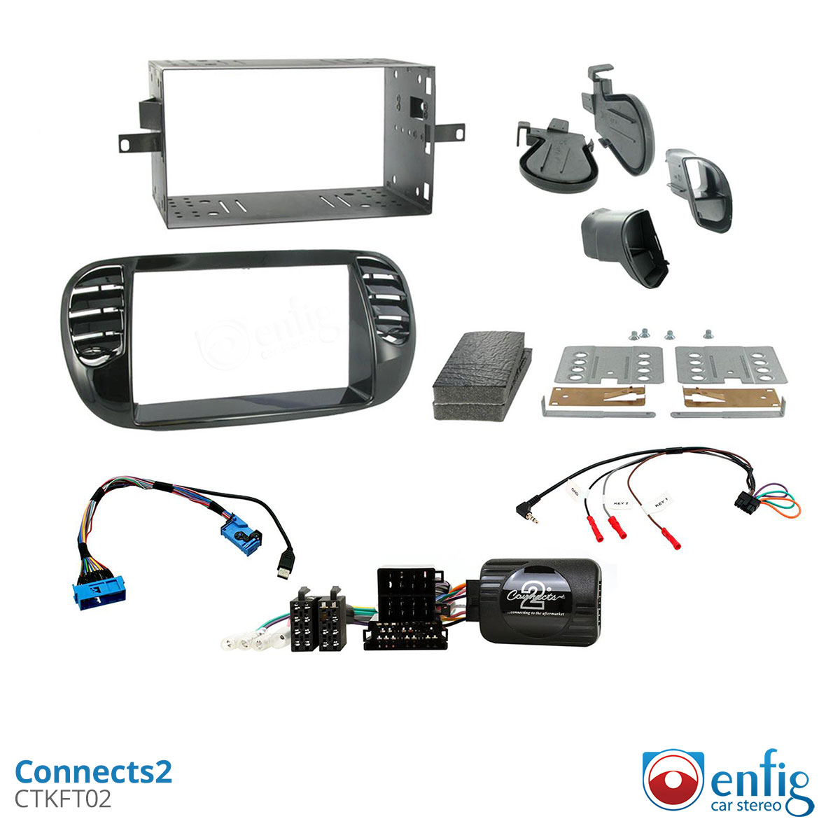 Connects2 CTKFT02 Fiat 500 Radio installation kit Enfig Car Stereo