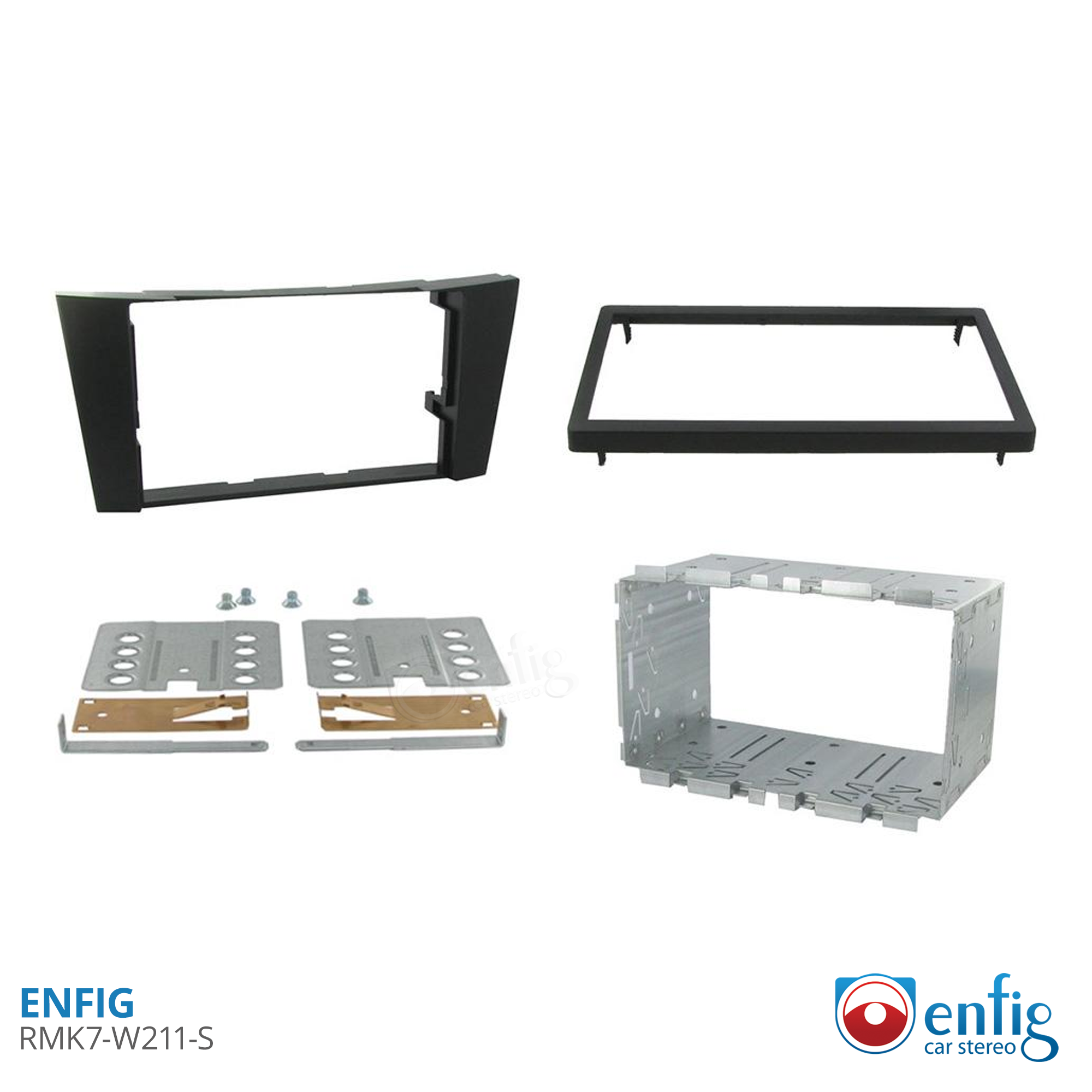 Enfig RMK7-W211 Double Din Radio Mounting Kit for W211 Mercedes Benz –  Enfig Car Stereo